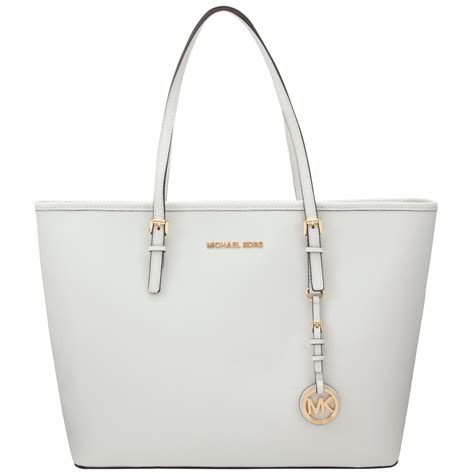 michael kors white bag price|white michael kors tote bag.